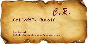 Czifrák Rudolf névjegykártya